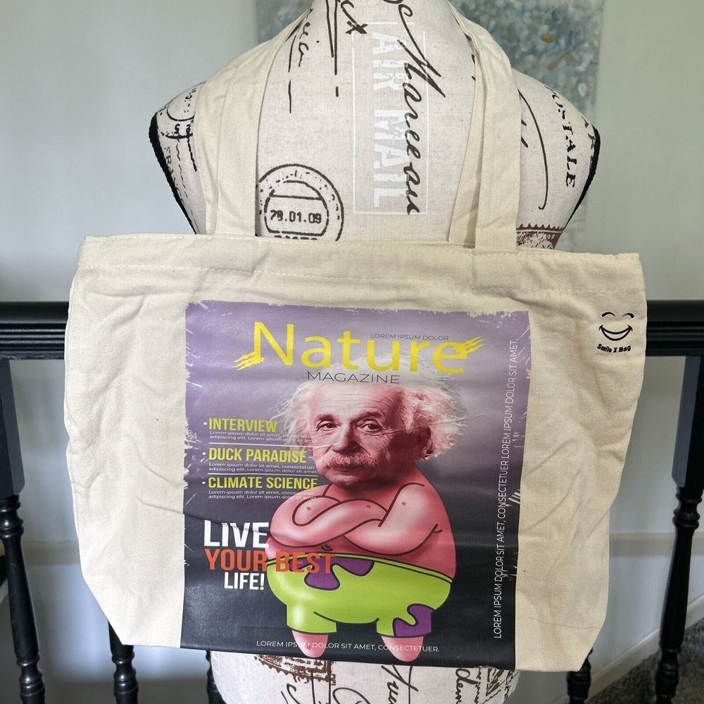 Travel Tote Canvas Bag Cloth Tote 12"X 17" X 3"‎ Graphic 12" Drop Funny